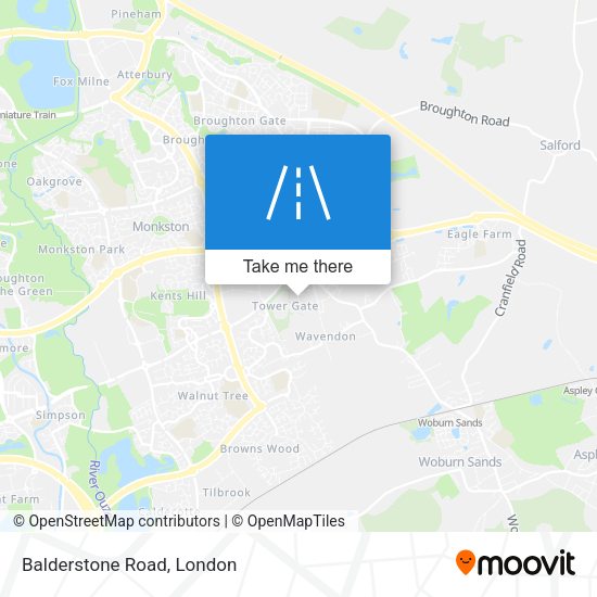 Balderstone Road map