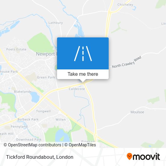 Tickford Roundabout map