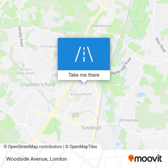 Woodside Avenue map