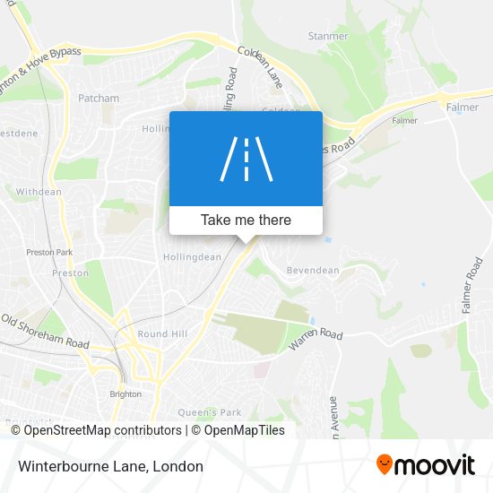 Winterbourne Lane map