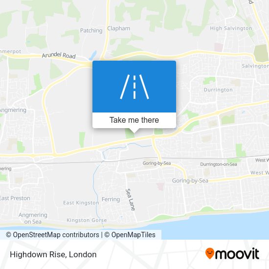 Highdown Rise map