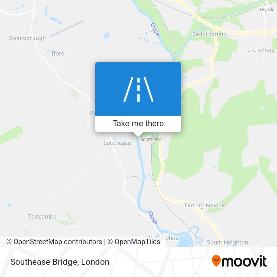 Southease Bridge map