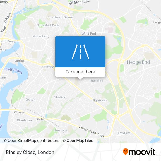 Binsley Close map