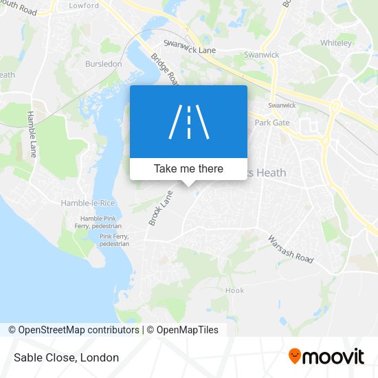 Sable Close map