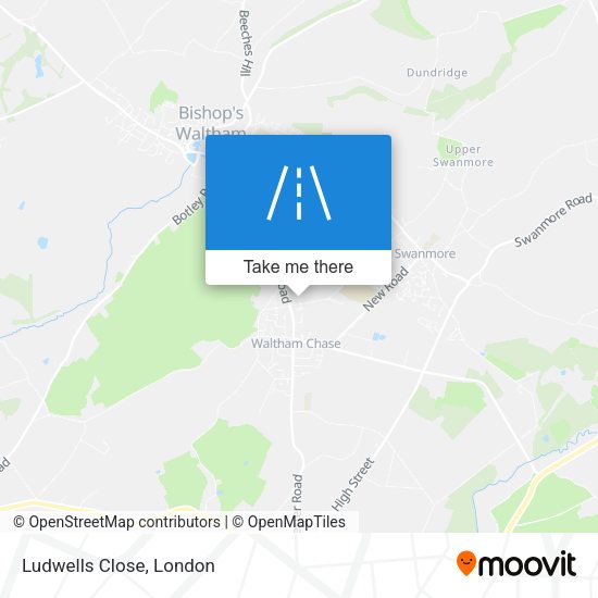 Ludwells Close map