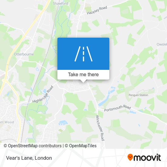 Vear's Lane map