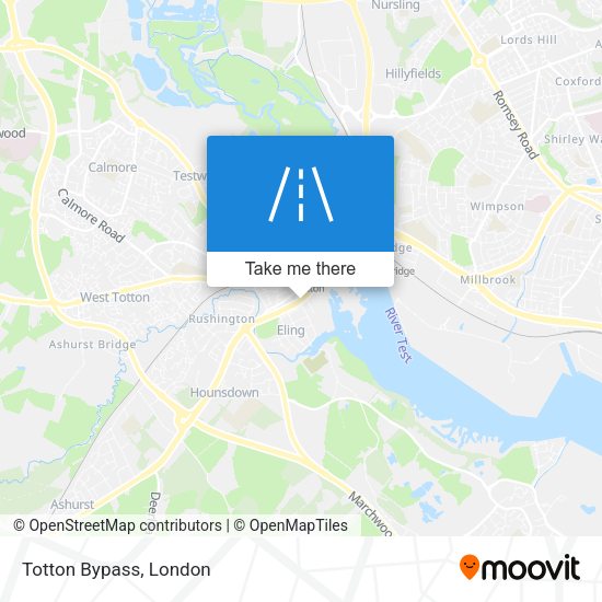 Totton Bypass map
