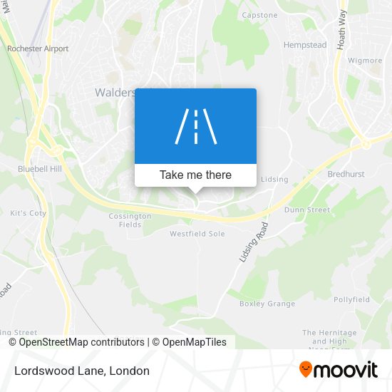 Lordswood Lane map