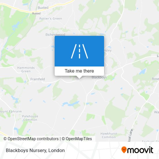 Blackboys Nursery map