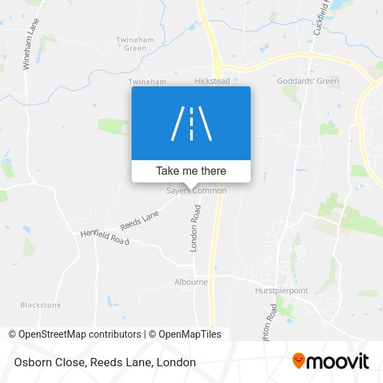 Osborn Close, Reeds Lane map