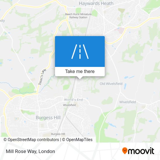 Mill Rose Way map