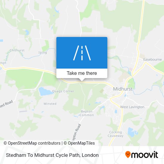 Stedham To Midhurst Cycle Path map