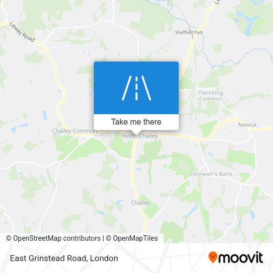 East Grinstead Road map