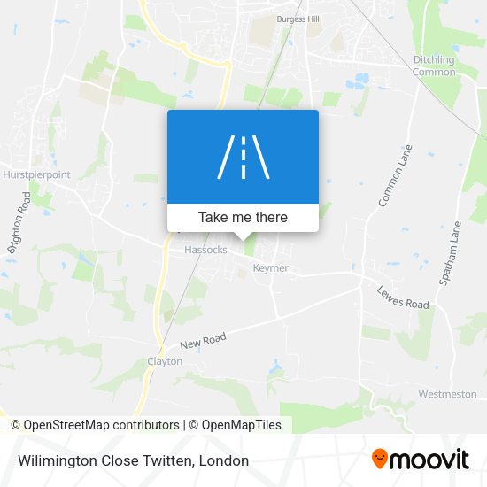 Wilimington Close Twitten map