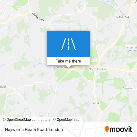 Haywards Heath Road map