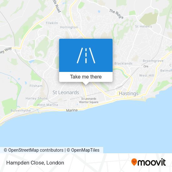 Hampden Close map