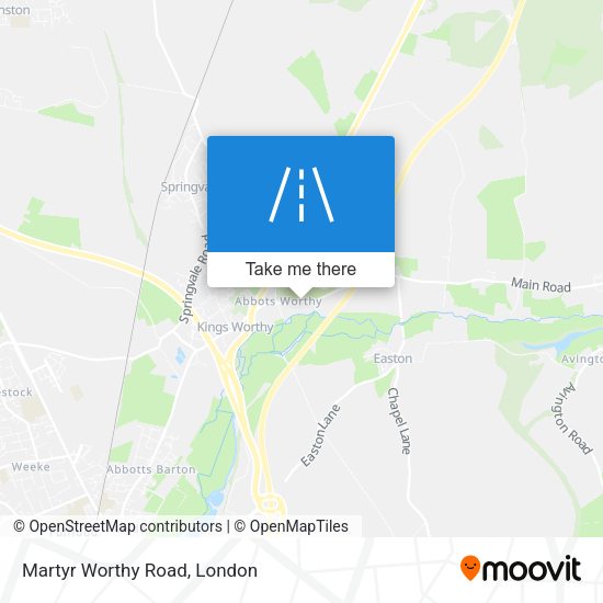 Martyr Worthy Road map