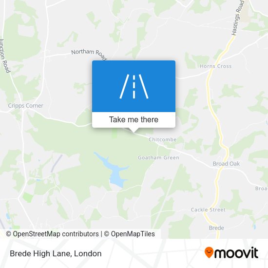 Brede High Lane map