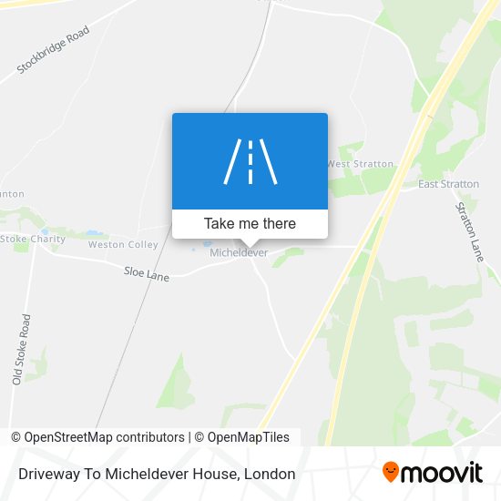 Driveway To Micheldever House map