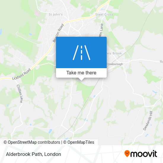Alderbrook Path map