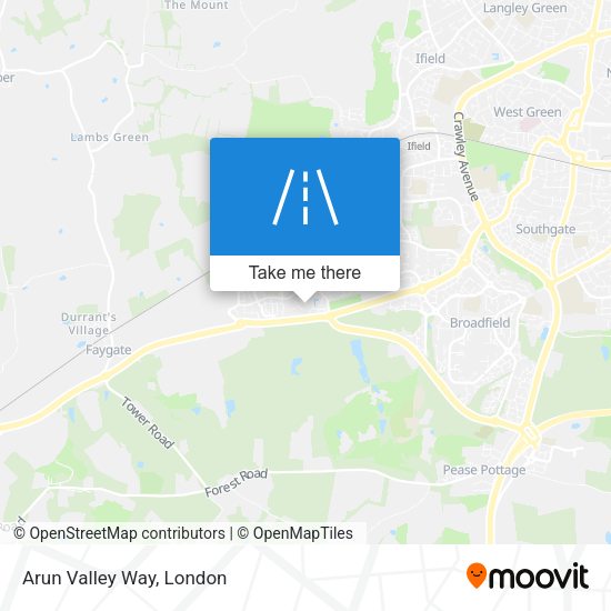 Arun Valley Way map