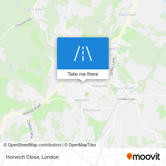 Horwich Close map