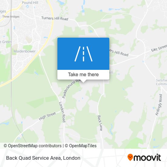 Back Quad Service Area map