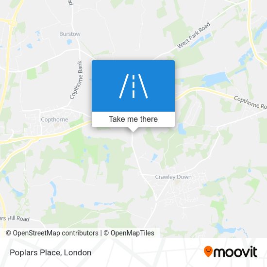 Poplars Place map