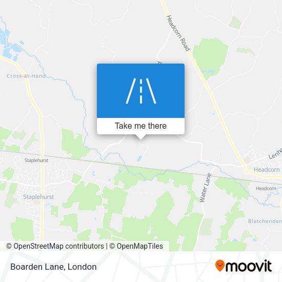 Boarden Lane map