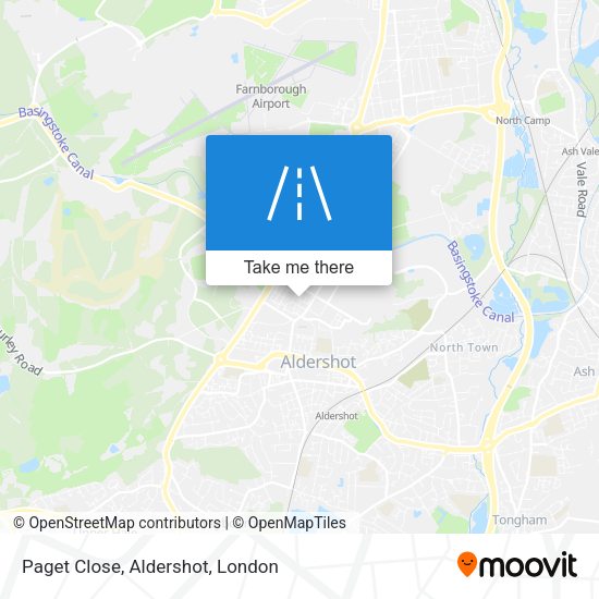 Paget Close, Aldershot map