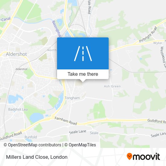 Millers Land Close map
