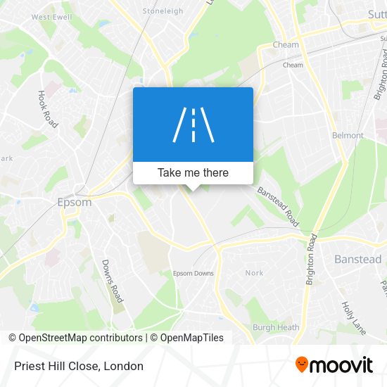 Priest Hill Close map