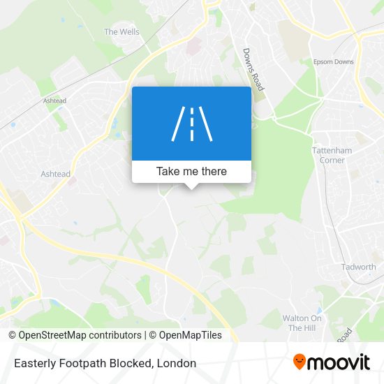Easterly Footpath Blocked map