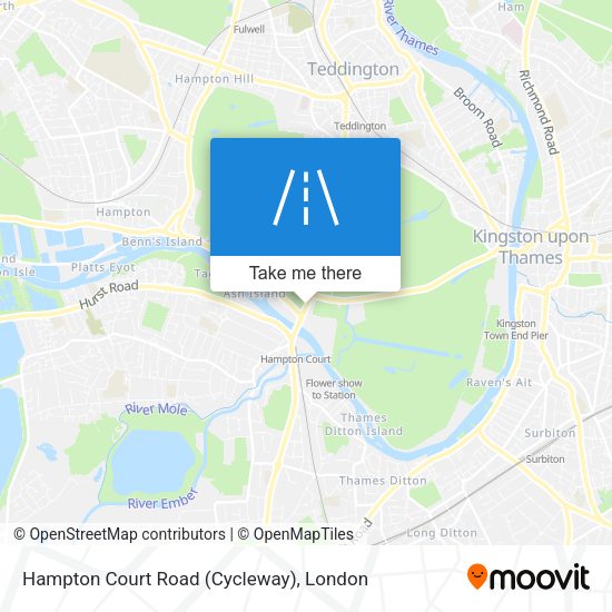 Hampton Court Road (Cycleway) map