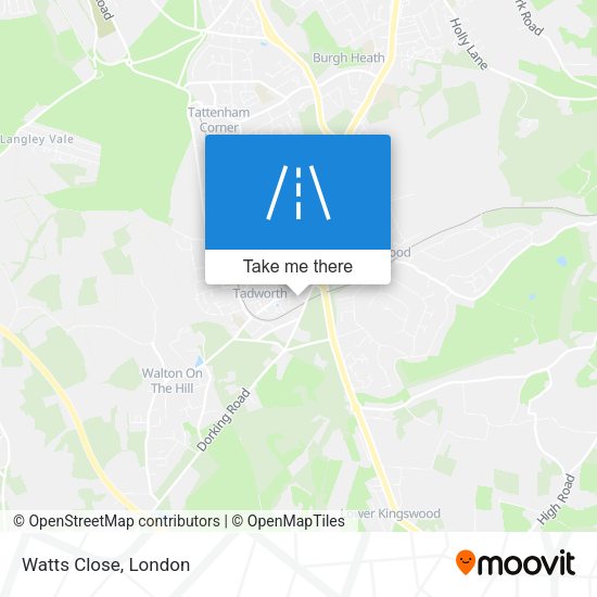 Watts Close map