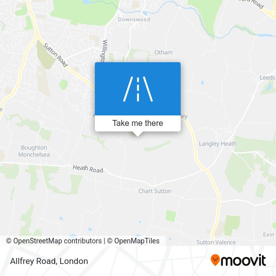 Allfrey Road map