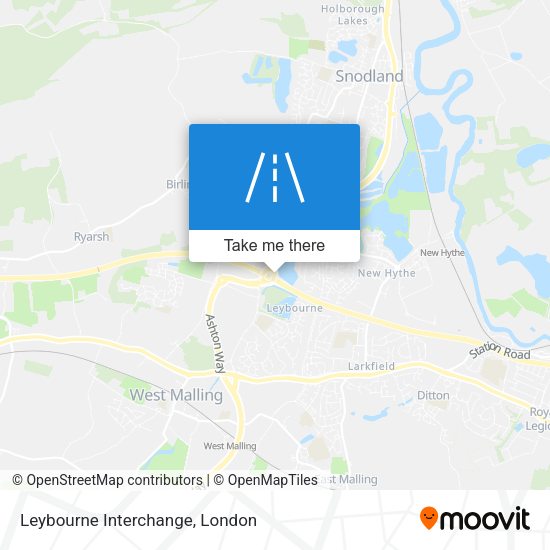 Leybourne Interchange map