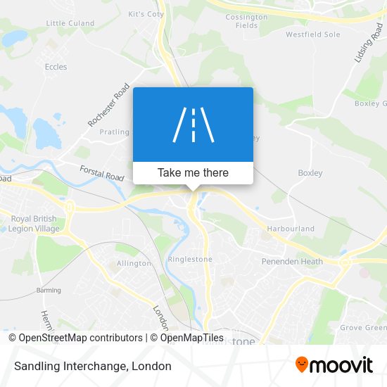 Sandling Interchange map