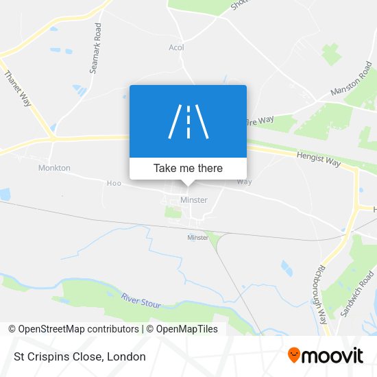 St Crispins Close map