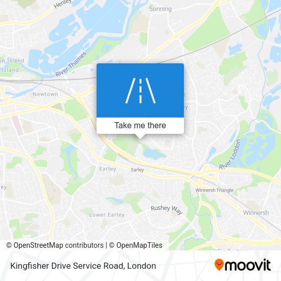 Kingfisher Drive Service Road map