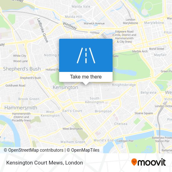 Kensington Court Mews map