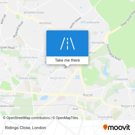 Ridings Close map