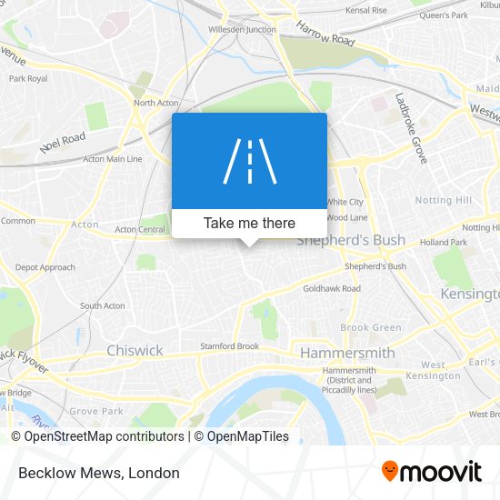 Becklow Mews map