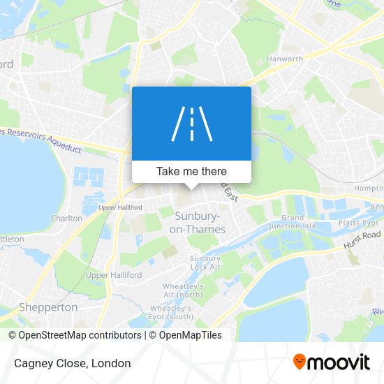 Cagney Close map