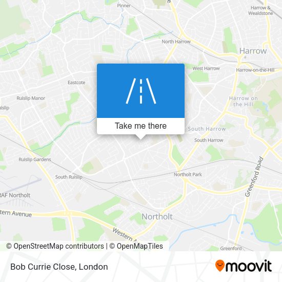 Bob Currie Close map