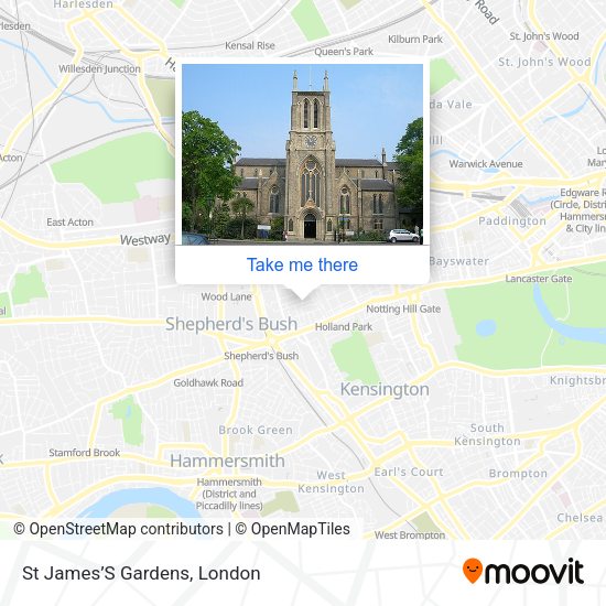 St James’S Gardens map