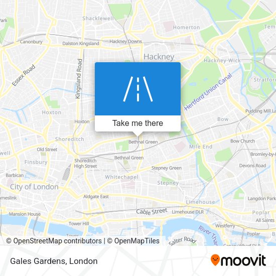 Gales Gardens map
