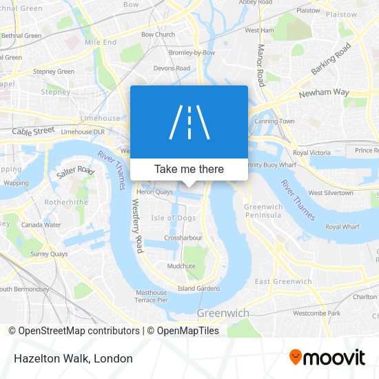 Hazelton Walk map
