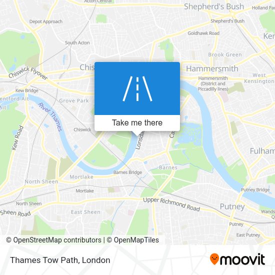 Thames Tow Path map