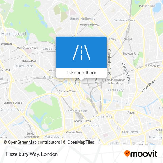 Hazelbury Way map